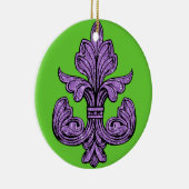 Lilie lila keramik ornament (Rechts)