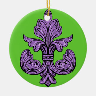 Lilie lila keramik ornament