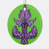 Lilie lila keramik ornament (Links)