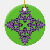 Lilie lila keramik ornament (Hinten)