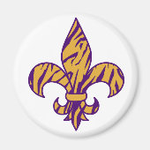 Lilie Magnet lila & Gold Tiger (Vorne)