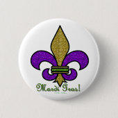 Lilie Mardi Gras Button (Vorderseite)