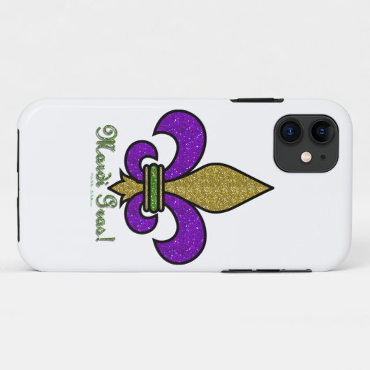 Lilie Mardi Gras Case-Mate iPhone Hülle (Rückseite (Horizontal))