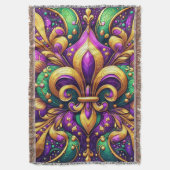 Lilie Mardi gras Decke (Vorderseite Vertikal)