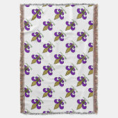 Lilie Mardi Gras Decke (Vorderseite Vertikal)