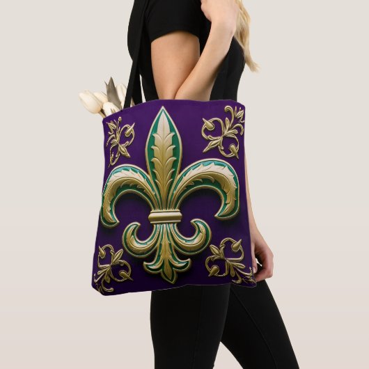 Lilie Mardi Gras Decorative Tasche (Von Nahem)