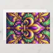 Lilie Mardi gras Feiertagskarte (Vorne/Hinten)