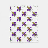 Lilie Mardi Gras Fleecedecke (Vorderseite)