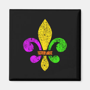Lilie Mardi Gras Funny Top New Orleans Wome Magnet