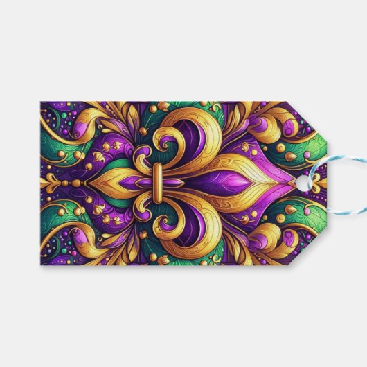 Lilie Mardi gras Geschenkanhänger (Vorderseite (Horizontal))