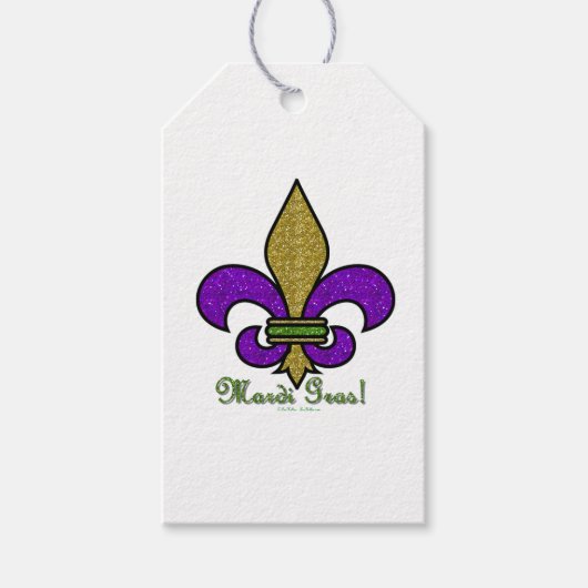 Lilie Mardi Gras Geschenkanhänger (Vorderseite)
