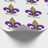Lilie Mardi Gras Geschenkpapier (Ecke)