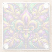 Lilie Mardi gras Glasuntersetzer (Rückseite)