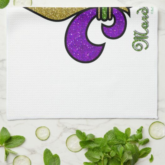 Lilie Mardi Gras Handtuch (Gefaltet)