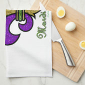 Lilie Mardi Gras Handtuch (Viertel Falte)