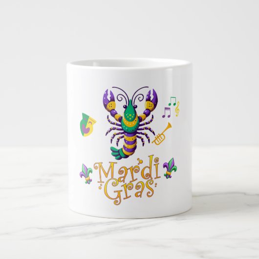 Lilie Mardi Gras Jumbo-Tasse (Vorderseite)