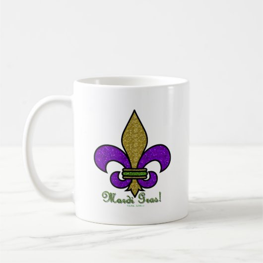 Lilie Mardi Gras Kaffeetasse (Links)