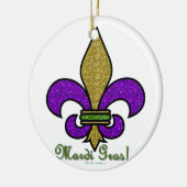 Lilie Mardi Gras Keramikornament (Links)