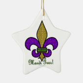 Lilie Mardi Gras Keramikornament (Rechts)