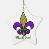 Lilie Mardi Gras Keramikornament (Links)