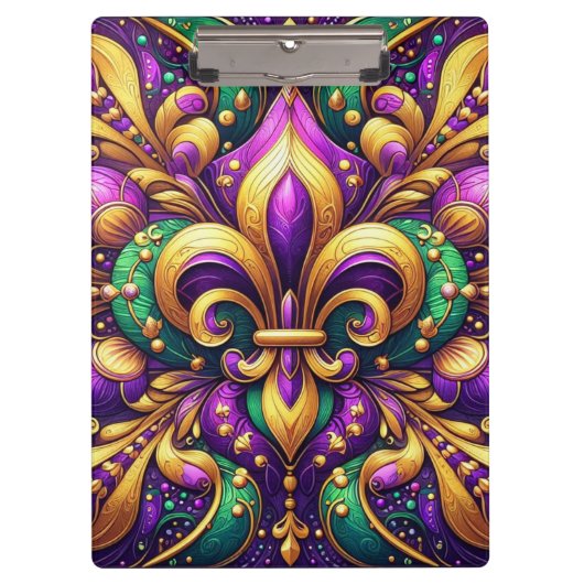 Lilie Mardi gras Klemmbrett (Vorderseite)