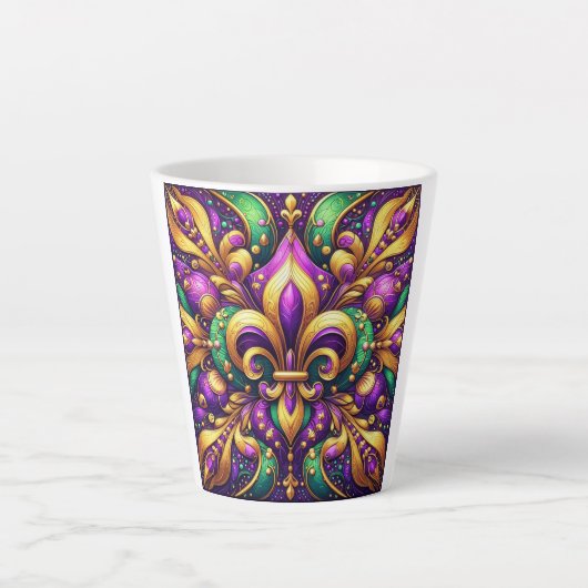 Lilie Mardi gras Milchtasse (Vorderseite)