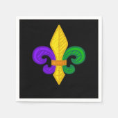 Lilie Mardi Gras New Orleans Parco Tassino Serviette (Vorderseite)