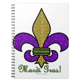 Lilie Mardi Gras Notizblock