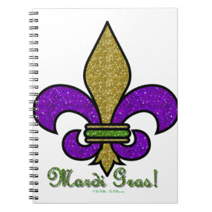 Lilie Mardi Gras Notizblock