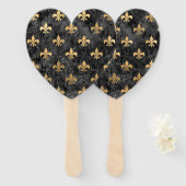 Lilie Mardi Gras Orleans Fächer (Vorne und Hinten)