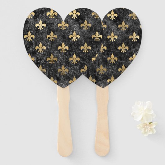 Lilie Mardi Gras Orleans Fächer (Vorne und Hinten)