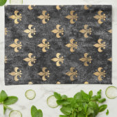 Lilie Mardi Gras Orleans Geschirrtuch (Gefaltet)