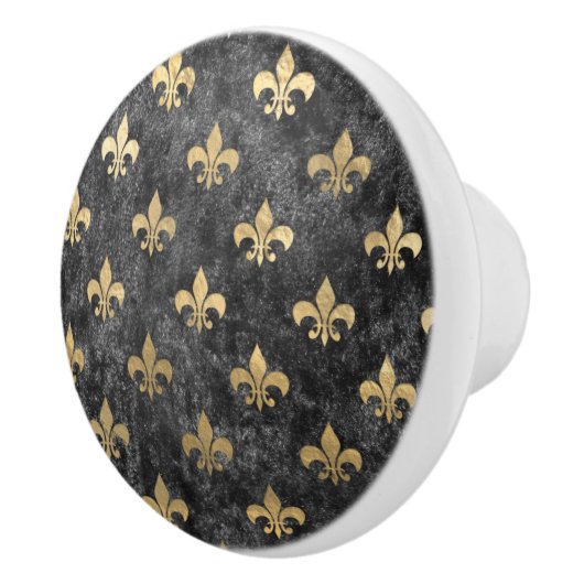 Lilie Mardi Gras Orleans Keramikknauf (Rechts)