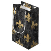 Lilie Mardi Gras Orleans Kleine Geschenktüte (Rückseite Schrägansicht)