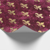 Lilie Mardi Gras Orleans Muster Geschenkpapier (Ecke)