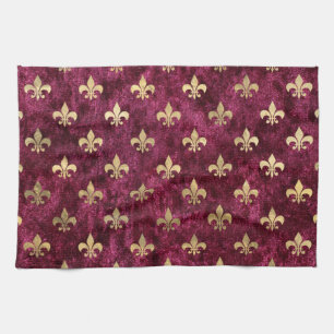 Lilie Mardi Gras Orleans Muster Geschirrtuch