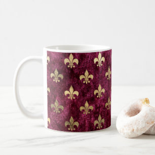Lilie Mardi Gras Orleans Muster Kaffeetasse