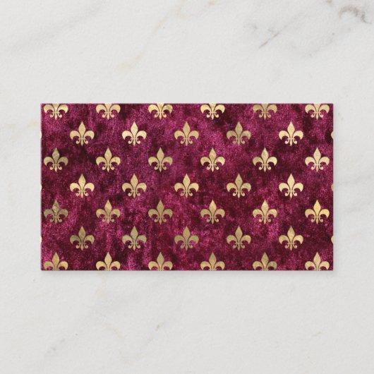 Lilie Mardi Gras Orleans Muster Visitenkarte (Vorderseite)