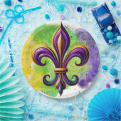 Lilie Mardi Gras Pappteller (Party)