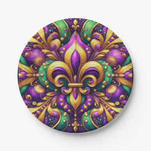 Lilie Mardi gras Pappteller