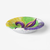 Lilie Mardi Gras Pappteller (Gewinkelt)