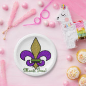 Lilie Mardi Gras Pappteller (Party)