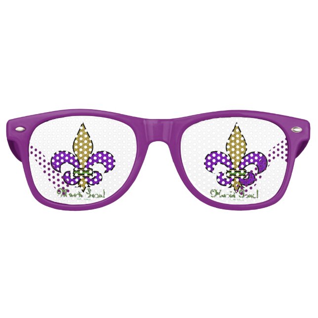 Lilie Mardi Gras Partybrille (Vorderseite)