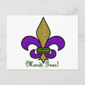 Lilie Mardi Gras Postkarte (Vorderseite)