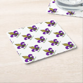 Lilie Mardi Gras Rechteckiger Pappuntersetzer (angewinkelt)