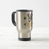 Lilie Mardi Gras Reisebecher (Vorderseite Links)