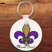 Lilie Mardi Gras Schlüsselanhänger (Vorderseite)