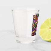 Lilie Mardi gras Schnapsglas (Links)
