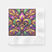 Lilie Mardi gras Serviette (Vorderseite)