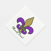 Lilie Mardi Gras Serviette (Ecke)